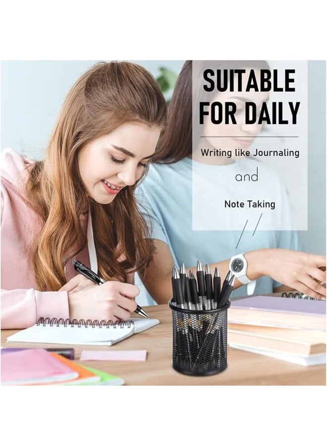 10 pcs  Retractable Ballpoint Pens,0.5 mm Medium Point Pens,Rolling Ball Refillable Pens Refillable Ink Pen Click Pens,Ballpoint Pens for Students Writing,School Office Supplies - Image 5