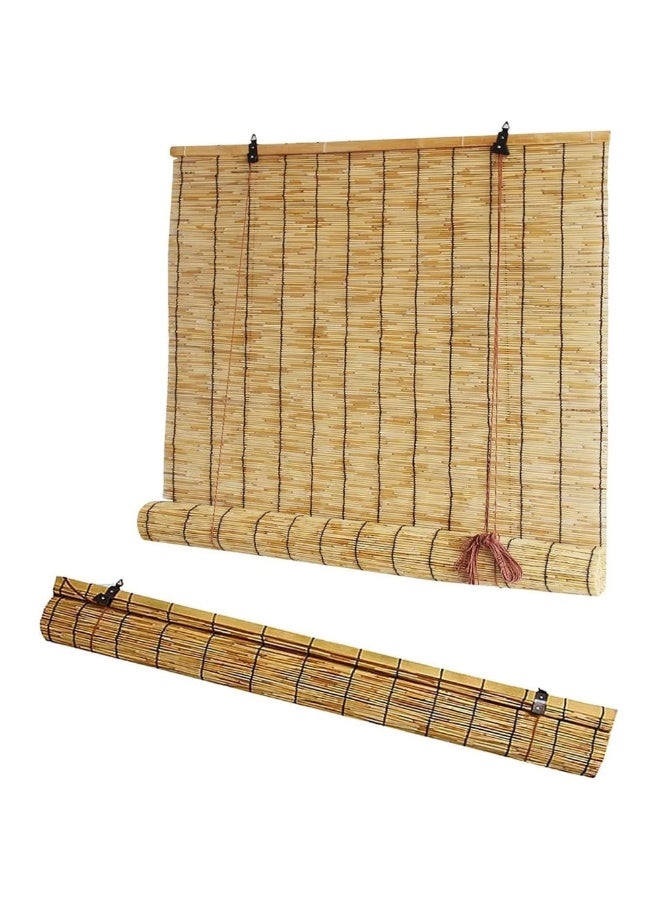LINGWEI Bamboo Roller Blinds 100x200cm & 120x200 cm Privacy Window Shades Retro Bamboo Reed Blinds - Image 3