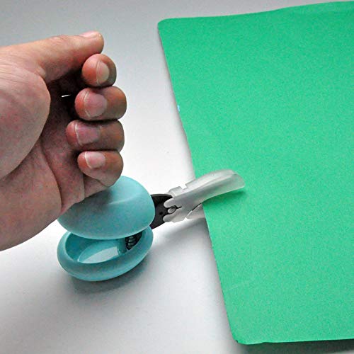 HARAC Adapted Safety Scissors - Tabletop Scissors for Toddlers, Kids, Seniors, Special Needs, and Injury Recovery - Spring Loaded Ambidextrous Handle, Non-Stick Blade, Made in Japan, Blue - Image 3