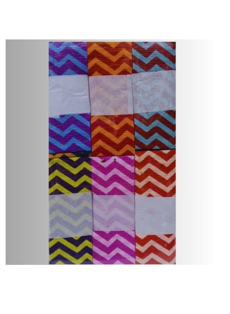 6 قطع من أشرطة الكريب بتصميم متعرج بألوان متنوعة - Image 2