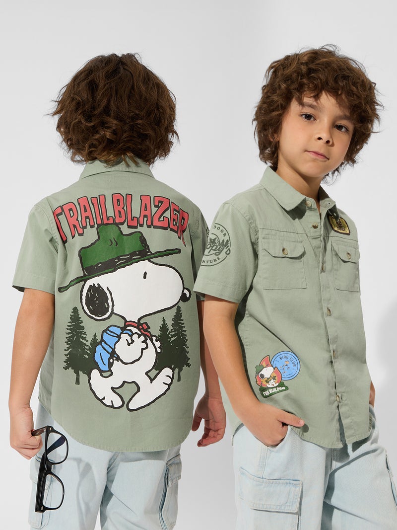 The Souled Store Peanuts: Trailblazer Boys Shirt | Graphic Print Casual Everyday Wear (2-8 Yrs) - Image 1