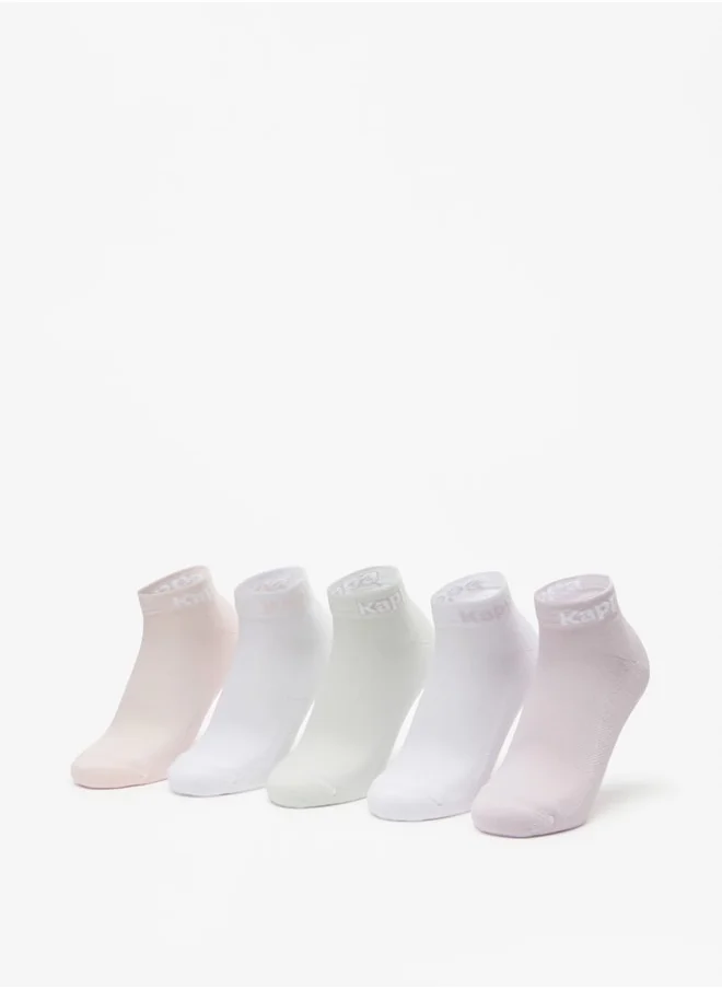 كابا Women's Logo Print Ankle Length Socks - Set of 5