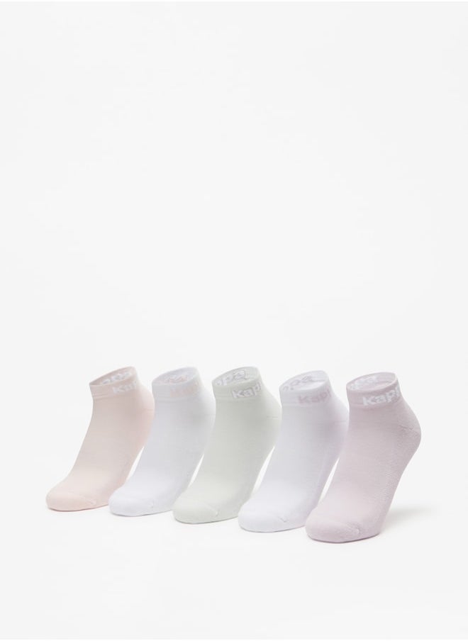 Kappa Women's Logo Print Ankle Length Socks - Set of 5  - Image 1