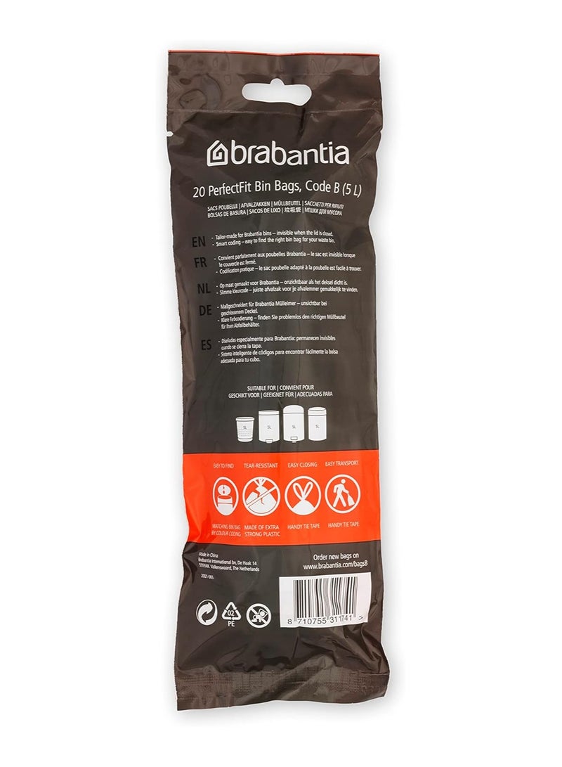 brabantia Brabantia Bin Bags Size B 5-7 L Bin livers (Total in 60 bags)  - Image 3