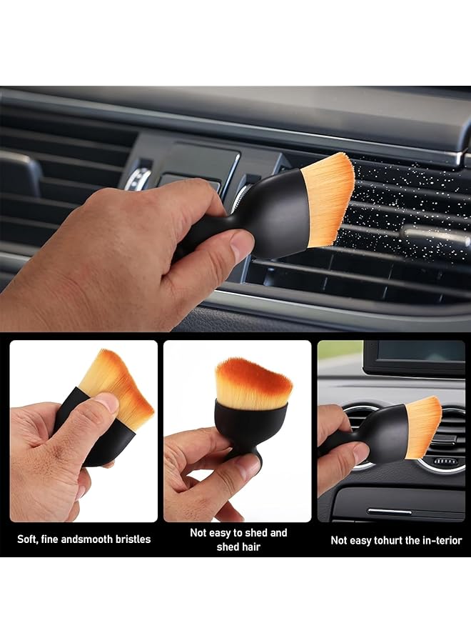 أوزيغالور مجموعة من 5 فرش تنظيف وتلميع السيارات، بشعيرات ناعمة للعناية الداخلية بالسيارة - Image 5