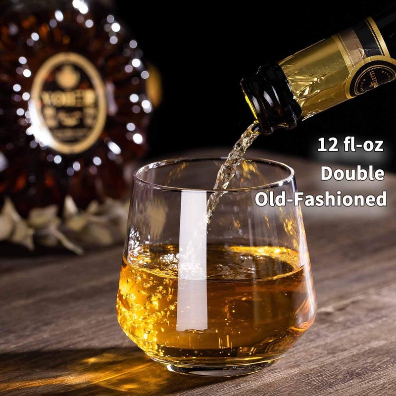 Wellxo Aqua Crystal Clear Whiskey Scotch Glass Set of 6 Pcs 300 ml Each Glass Set  - Image 5