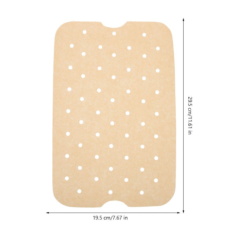 Unbleached Perforated Parchment Paper Liners 200 Sheets 29 5 X 19 3 Cm For Air Fryer And Oven - Image 3
