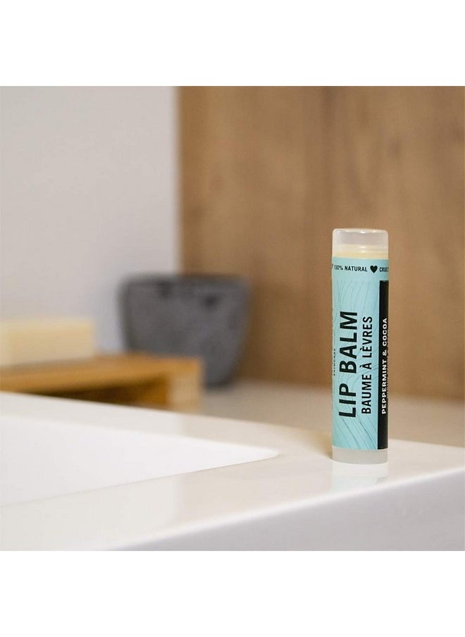Caron & Doucet 100% Natural Lip Balm Premium Beeswax & Olive Oil Moisturizing Lip Balm Best For Dry Chapped Lips. (Pack Of 4 Peppermint & Cocoa)  - Image 5