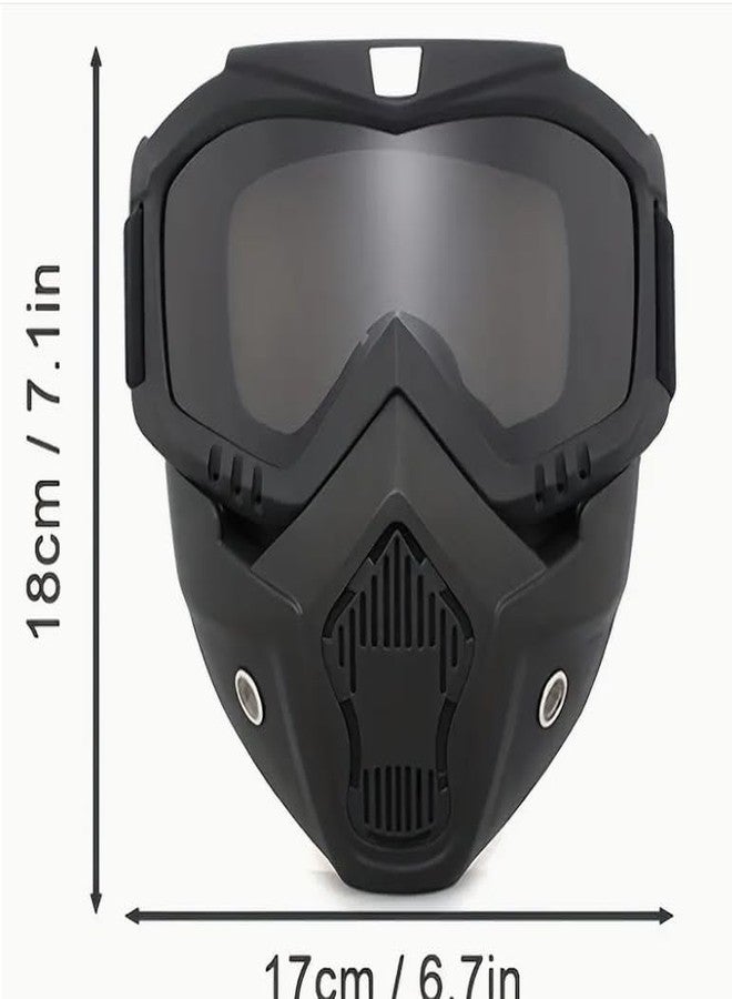 HEADLY Motorcycle Goggles with Detachable Face Mask - Windproof, UV Protection Fashion Glasses for Road Racing & Outdoor Sports - Image 4