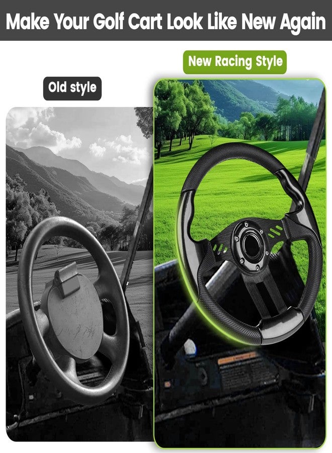 MOSNAI Golf Cart EZGO Steering Wheel, Fit EZGO TXT RXV, Club Car DS Precedent Tempo, Yamaha G2-G29 Most Golf Cart, Universal Golf Cart Steering Wheel, Ergonomic Design, PVC Material - Image 4