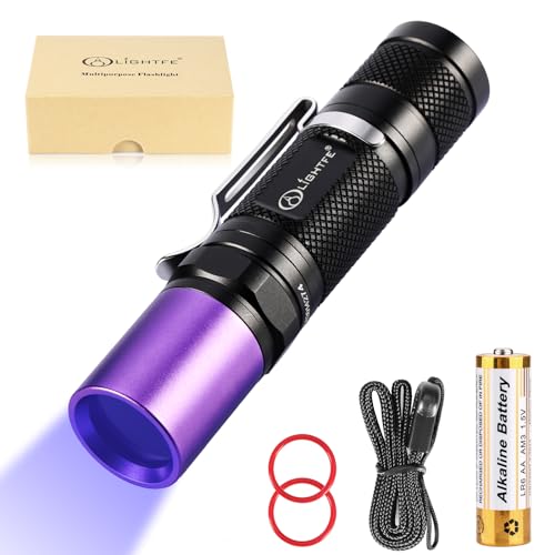LIGHTFE Black Light UV Flashlight 365nm Blacklight UV301D with LG LED Source,Black Filter Lens, Max.3000mW high Power for Resin Glue Curing Light, Rocks and Mineral Glowing,A/C Leak Detector - Image 1