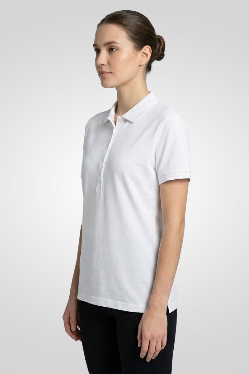Ping Women Sportswear Fit Short Sleeve Outdoor Polo Shirt, White - Image 3