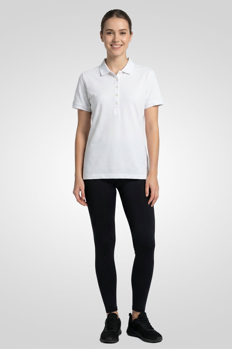 Ping Women Sportswear Fit Short Sleeve Outdoor Polo Shirt, White - Image 2