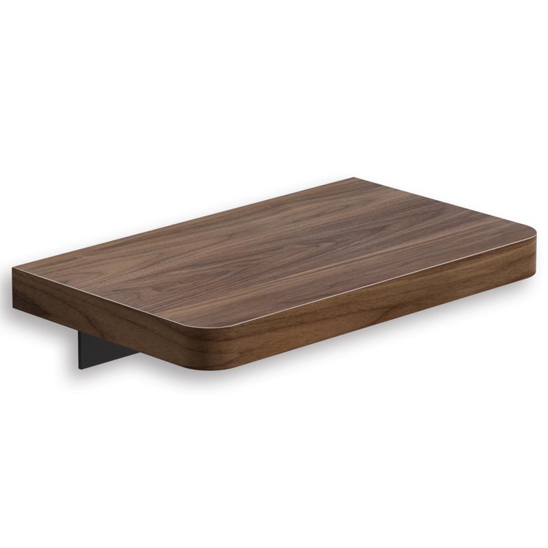 Danpoo Solid Walnut Floating Shelf, 8 inch Small Natural Wood Wall Mounted Shelf for Bathroom, Kitchen, Bedroom, Living Room, Farmhouse Decor - Image 1