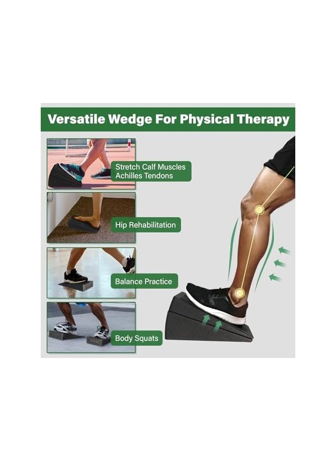 Slant Board, 3Pcs Calf Stretcher For Squat Wedge And Physical Therapy Equipment, Adjustable Foam Slant Board Wedge Great For Exercises, Squats And Calf Stretching