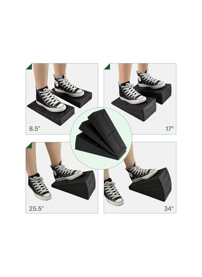 Slant Board, 3Pcs Calf Stretcher For Squat Wedge And Physical Therapy Equipment, Adjustable Foam Slant Board Wedge Great For Exercises, Squats And Calf Stretching