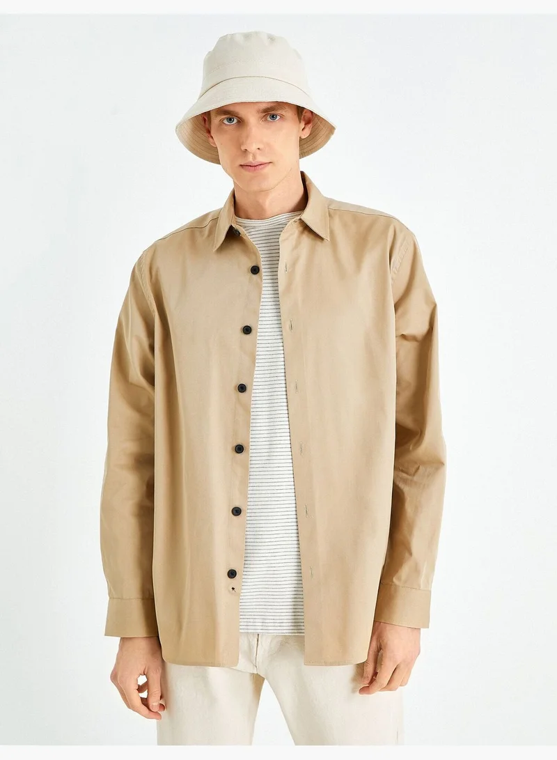 KOTON Long Sleeve Shirt Classic Neck