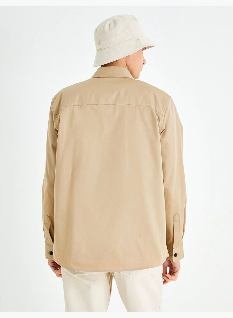 KOTON Long Sleeve Shirt Classic Neck