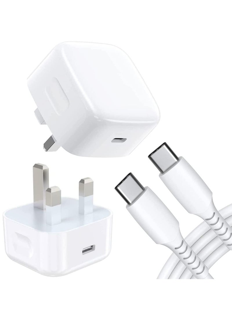 ELTRAZONE Charger For Oppo A54 /A74 /A94 /A53 /A76 /A96 /A36 /A11s /K9x /Reno4 /Find X3 Lite Plug, 20W USB C Charger Plug Type C Fast PD Adapter Mains UK Wall Charger With Fast Charging Cable - Image 1