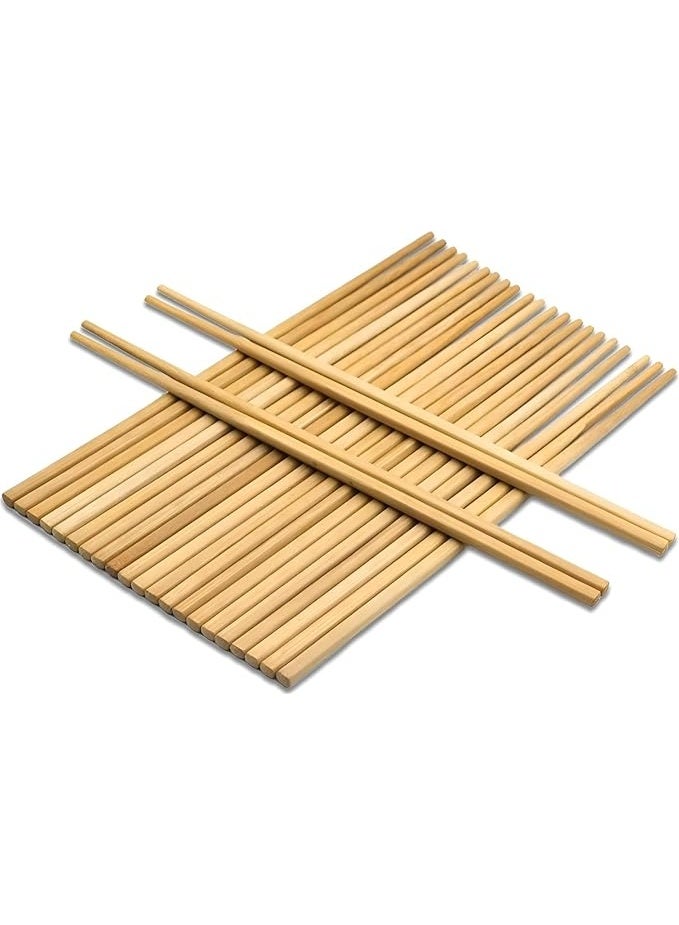 مجموعة 10 أزواج من عيدان الأكل الصيني – خامة عالية الجودة وقابلة لإعادة الاستخدام - Image 1