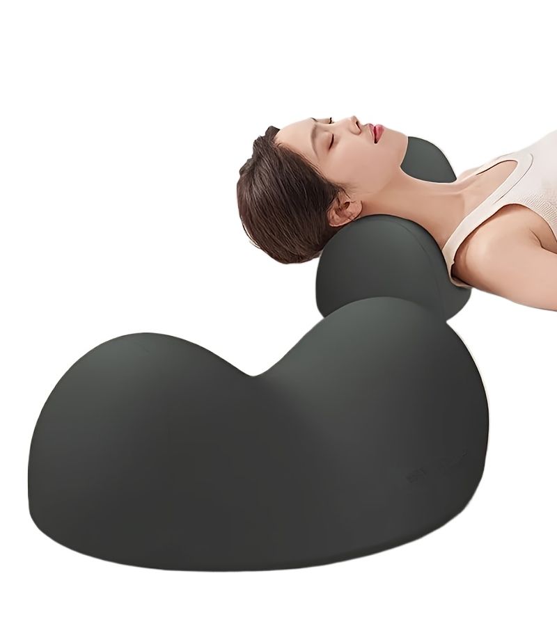 Black Neck Pillow Soft Supportive Rebound Cervical Contour Sleeping Pillow Care Hand Washable - Image 3