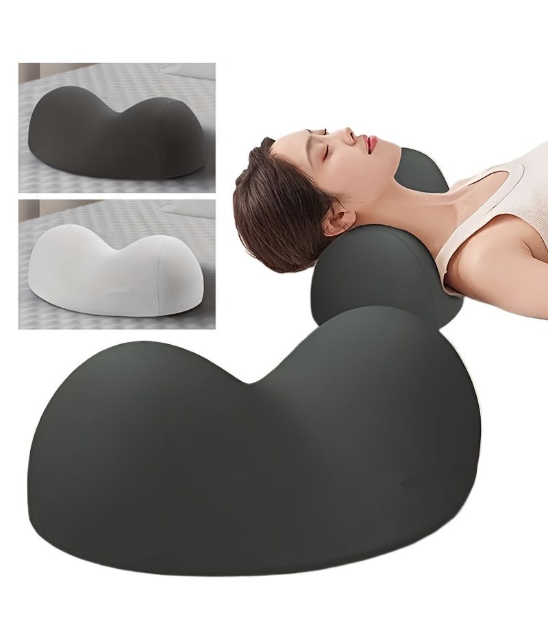 Black Neck Pillow Soft Supportive Rebound Cervical Contour Sleeping Pillow Care Hand Washable - Image 1