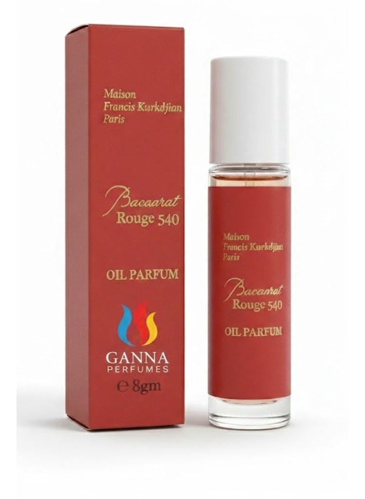 Ganna BACCARAT ROUGE oil Roll On Perfume - 8 Ml - Image 1