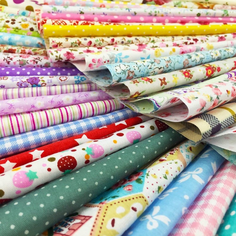 flic-flac 200pcs 4 x 4 inches (10cmx10cm) Cotton Craft Fabric Bundle Squares Patchwork Lint DIY Sewing Scrapbooking Quilting Dot Pattern Artcraft - Image 5