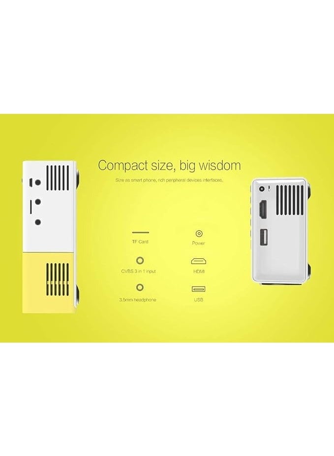 جهاز عرض LED صغير محمول عالي الدقة YG-300 (600 لومن فيديو 1080 بكسل) - Image 5