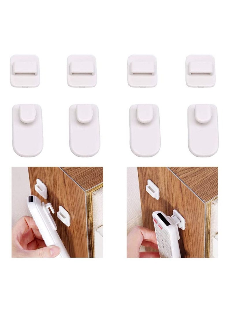 Damage Free Acrylic Wall Mount Organizer Storage Box for Phone Remote Control Holder Transparent Convenient Media 4 Pcs - Image 1