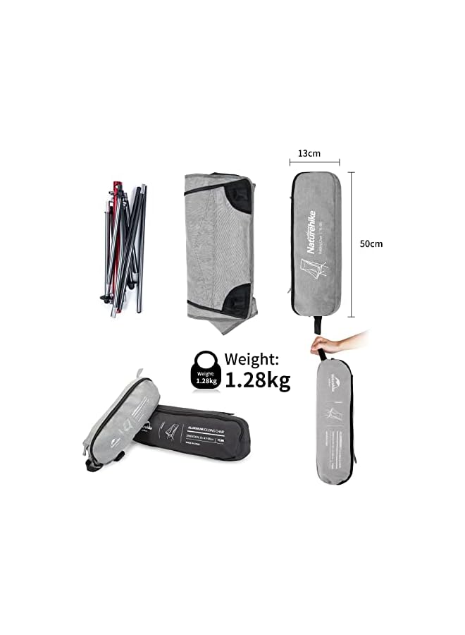 Naturehike Yl06 Alu Folding Moon Chair Grey - Image 5