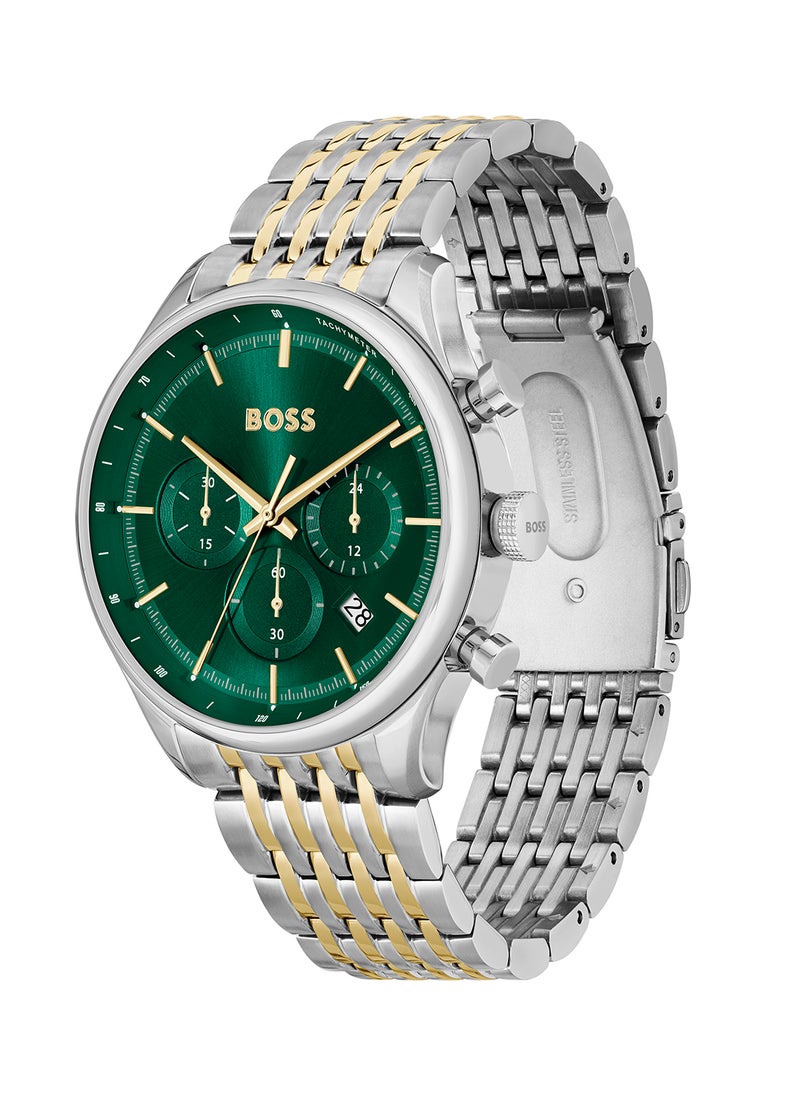 HUGO BOSS Men's Chronograph Round Shape Stainless Steel Wrist Watch 1514081 - 45 Mm  - Image 1