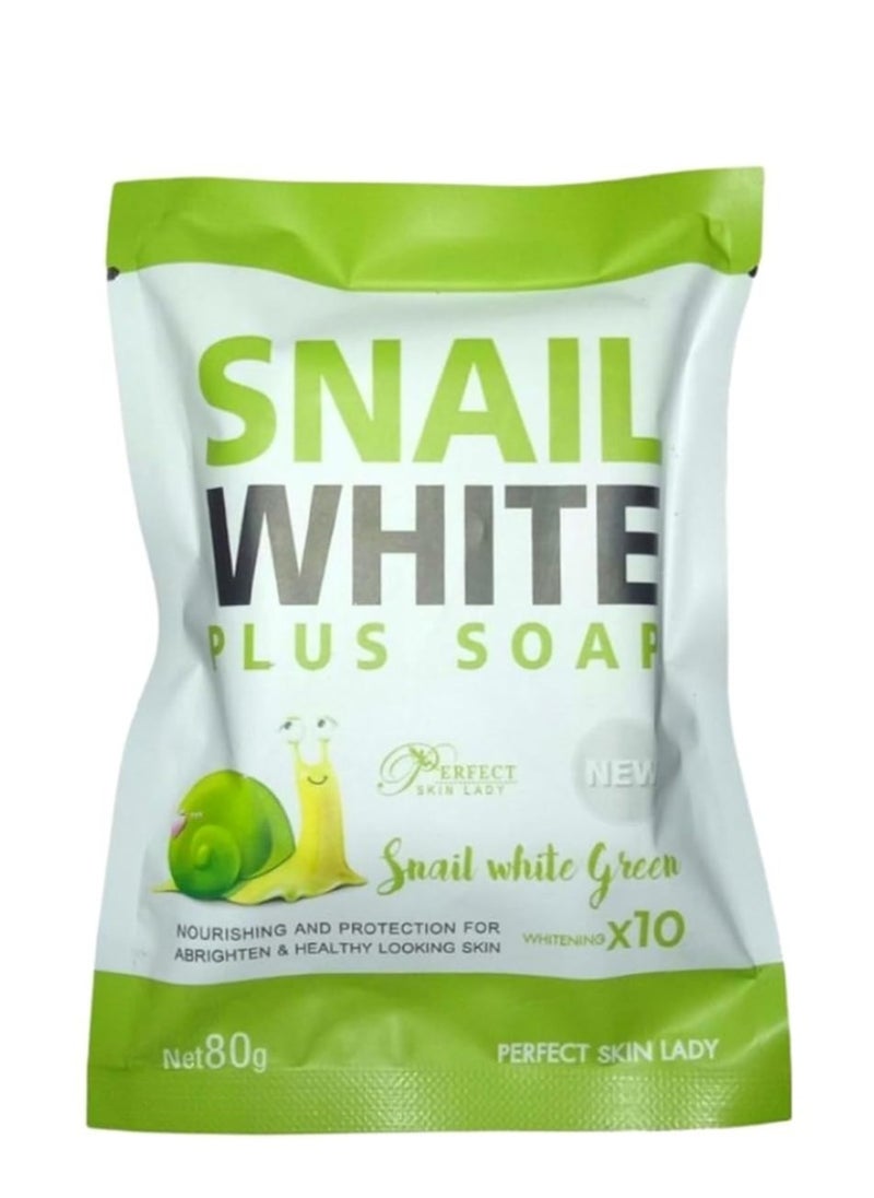 Snail White Snail White Plus Soap, Unleash the Power of 10X Whitening, Nourishment, and Protection for Bright and Healthy-Looking Skin, 80gm.  - Image 3