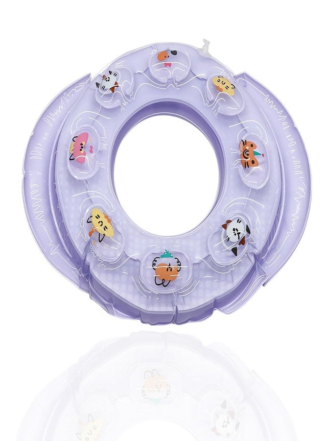 Proberos® Inflatable Swimming Pool Tube for Kids 10-20kg, Anti Rollover PVC Swim Tubes Double Layer Chamber & Leaking Proof Valve Design, Cartoon Summer Swimming Pool Float Safe Tube for Kids, 23-66cm - Image 1