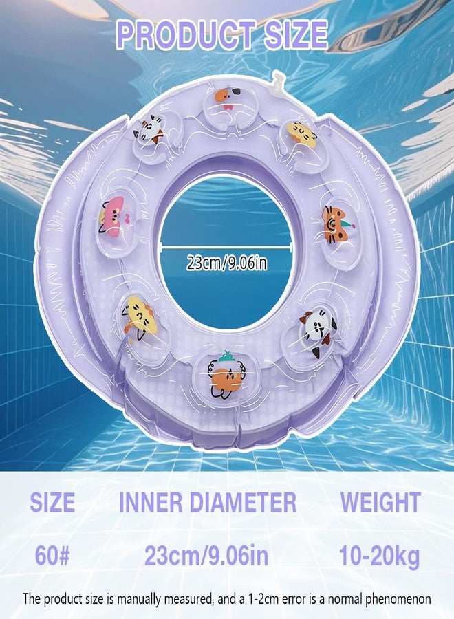 Proberos® Inflatable Swimming Pool Tube for Kids 10-20kg, Anti Rollover PVC Swim Tubes Double Layer Chamber & Leaking Proof Valve Design, Cartoon Summer Swimming Pool Float Safe Tube for Kids, 23-66cm - Image 2
