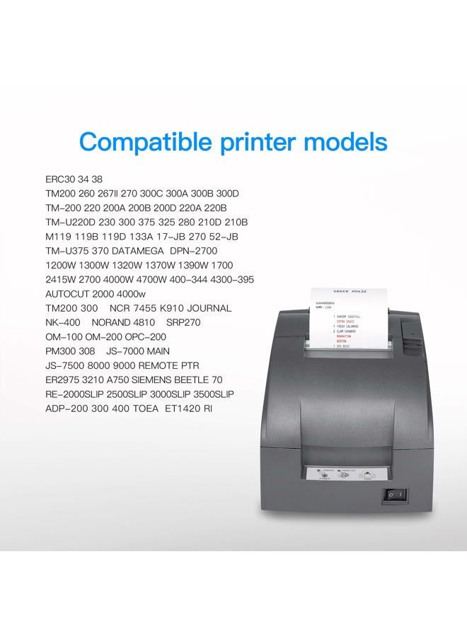LxTek 30 عبوة بديل شريط متوافق مع ERC-30، ERC 30 34 38 B/R مستخدم مع طابعة Epson ERC30 ERC34 ERC38 NK506 (أسود وأحمر)  - Image 2