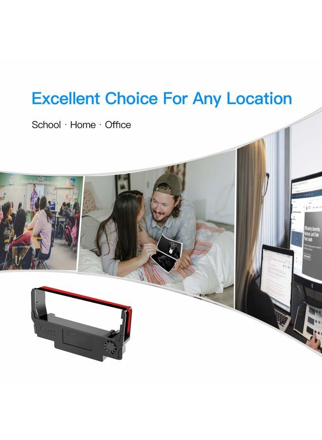 LxTek 30 عبوة بديل شريط متوافق مع ERC-30، ERC 30 34 38 B/R مستخدم مع طابعة Epson ERC30 ERC34 ERC38 NK506 (أسود وأحمر)  - Image 4