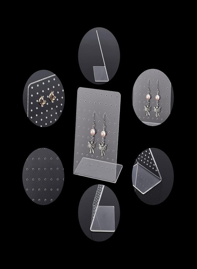 UPEQ Earrings Holder 50 Holes Acrylic Jewelry Display Rack Stud Earring Organizer for Woman Jewelry Dangling Slant Back Display Props Show Retail Store Marketing - Image 4