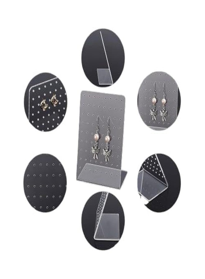 UPEQ Earrings Holder 50 Holes Acrylic Jewelry Display Rack Stud Earring Organizer for Woman Jewelry Dangling Slant Back Display Props Show Retail Store Marketing - Image 1