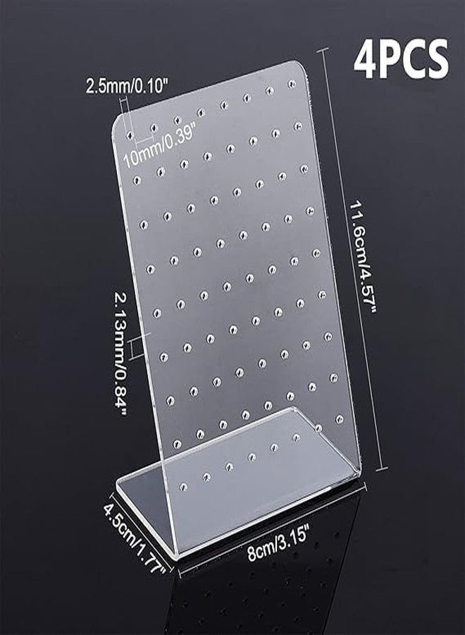 UPEQ Earrings Holder 50 Holes Acrylic Jewelry Display Rack Stud Earring Organizer for Woman Jewelry Dangling Slant Back Display Props Show Retail Store Marketing - Image 3