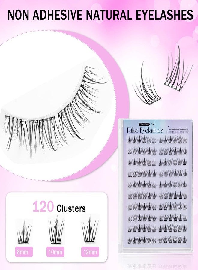 MAYCREATE® 240PCS Self Adhesive Eyelashes Eyelash Clusters Lash Press On Stick Cluster Pre Glued with Tweezer No Glue Needed - Image 2