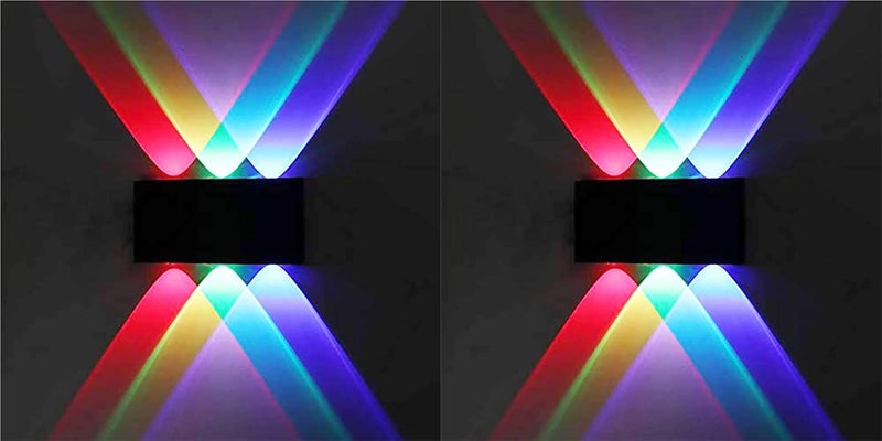Murphy 6-Watt Sixer U-Shape Up Down Outdoor LED Wall Light with Aluminium IP65 Grade Waterproof Body (Multi Color, Pack of 2) - Image 1