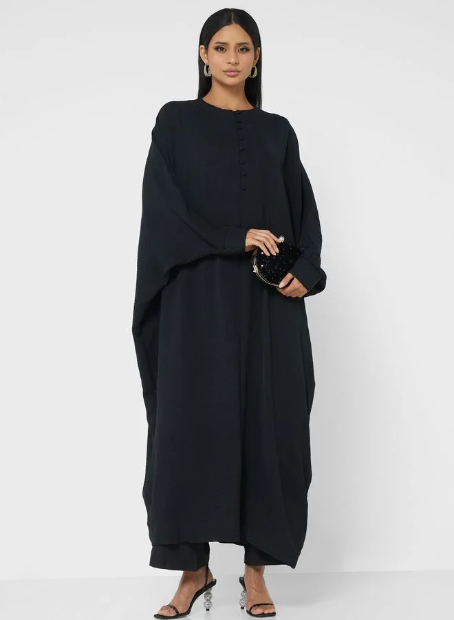 Refka by modanisa Cape Sleeve Abaya