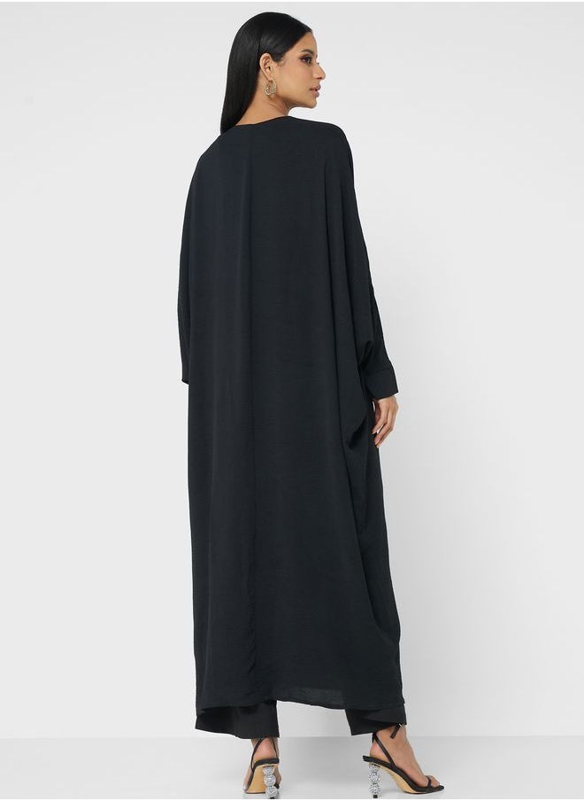 Refka by modanisa - Cape Sleeve Abaya - Image 1