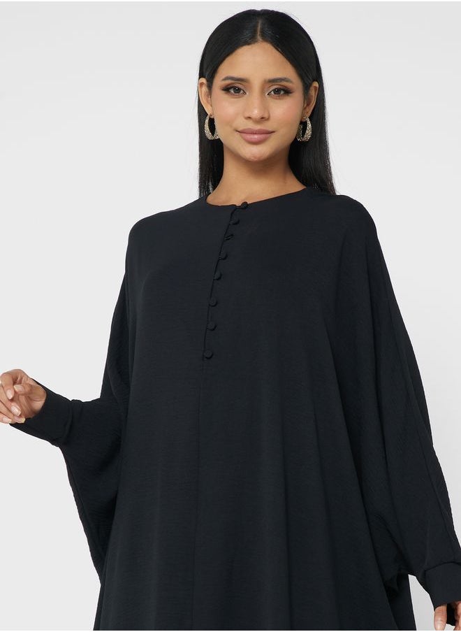 Refka by modanisa - Cape Sleeve Abaya - Image 1