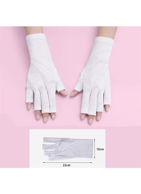 2 Pair UV Shield Gloves for UV Light Lamp Nail Dryer Anti UV Glove for Gel Manicures for LED/UV,Women Sunscreen Gloves for UV Protection