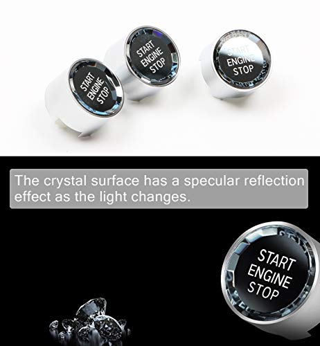 Jaronx Compatible with BMW Crystal Start Stop Button, Engine Power Ignition Start Stop Button Replacement(Fits: BMW 1 2 3 4 5 6 7 X1 X3 X4 X5 X6,F22 F30 F10 F32 F01 F15 G01 G30 G31 G11 G12) - Image 4