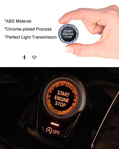 Jaronx Compatible with BMW Crystal Start Stop Button, Engine Power Ignition Start Stop Button Replacement(Fits: BMW 1 2 3 4 5 6 7 X1 X3 X4 X5 X6,F22 F30 F10 F32 F01 F15 G01 G30 G31 G11 G12) - Image 5