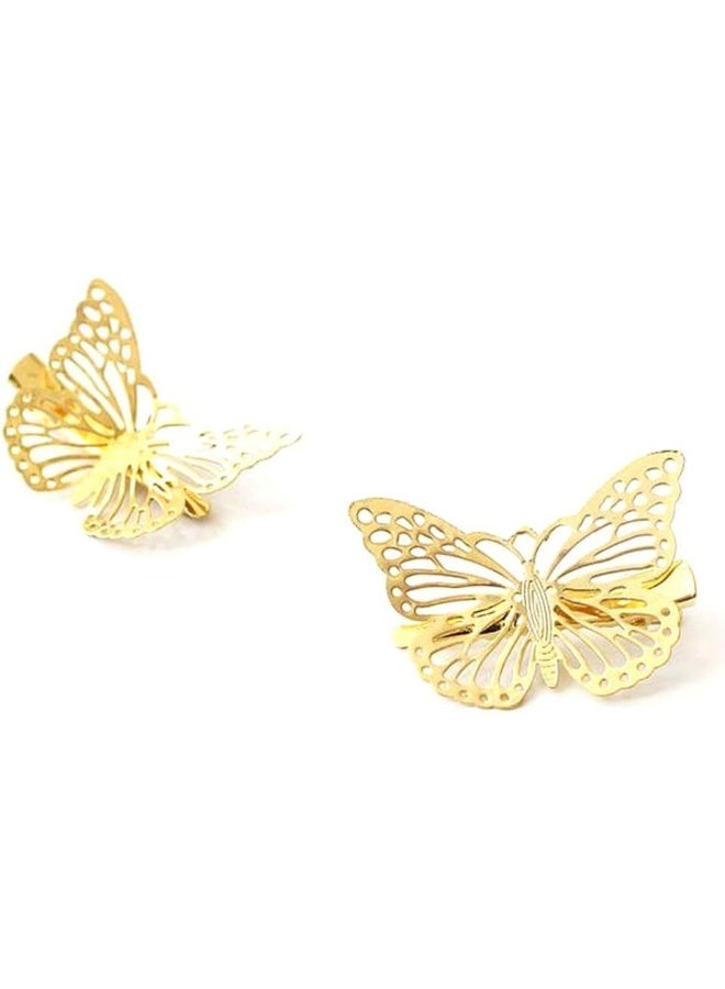 CJESLNA Meily Golden Butterfly Hair Clip Headband Hair Accessories - Image 1