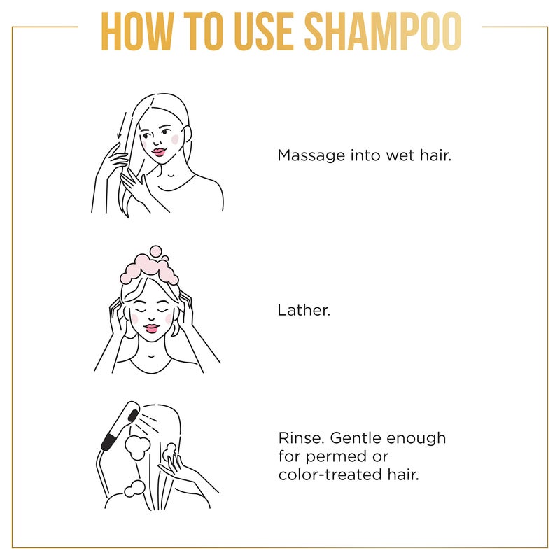 Pantene مجموعة شامبو وبلسم بانتين خالية من الكبريتات، شامبو وبلسم مكثف للشعر الناعم أو المسطح مع البامبو، آمن للشعر المعالج بالألوان، مزيج مغذي، 9.6 أونصة و 8.0 أونصة - Image 3